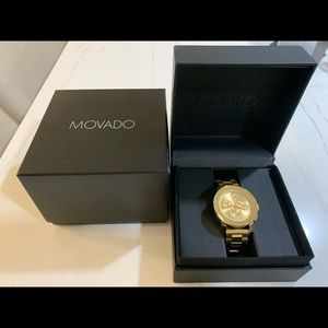 Movado Bold 44 MM Champagne Dial Gold Ion Plated Men’s Watch